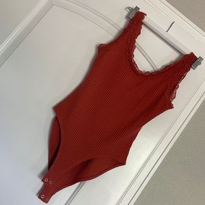 F21 Autumn Lace Tank Bodysuit